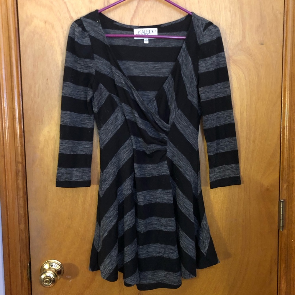 Kaleidoscope Black And Grey Shirt Dress